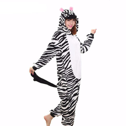 Hot Adult Zebra Cosplay Cartoon Animal Onesies