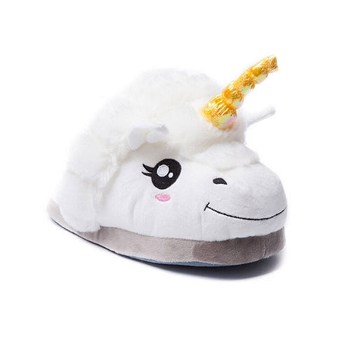 Winter Plush Unicorn Cute Slippers