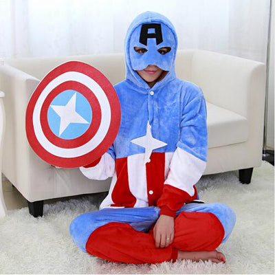 Captain America Hooded Onesie For Adults
